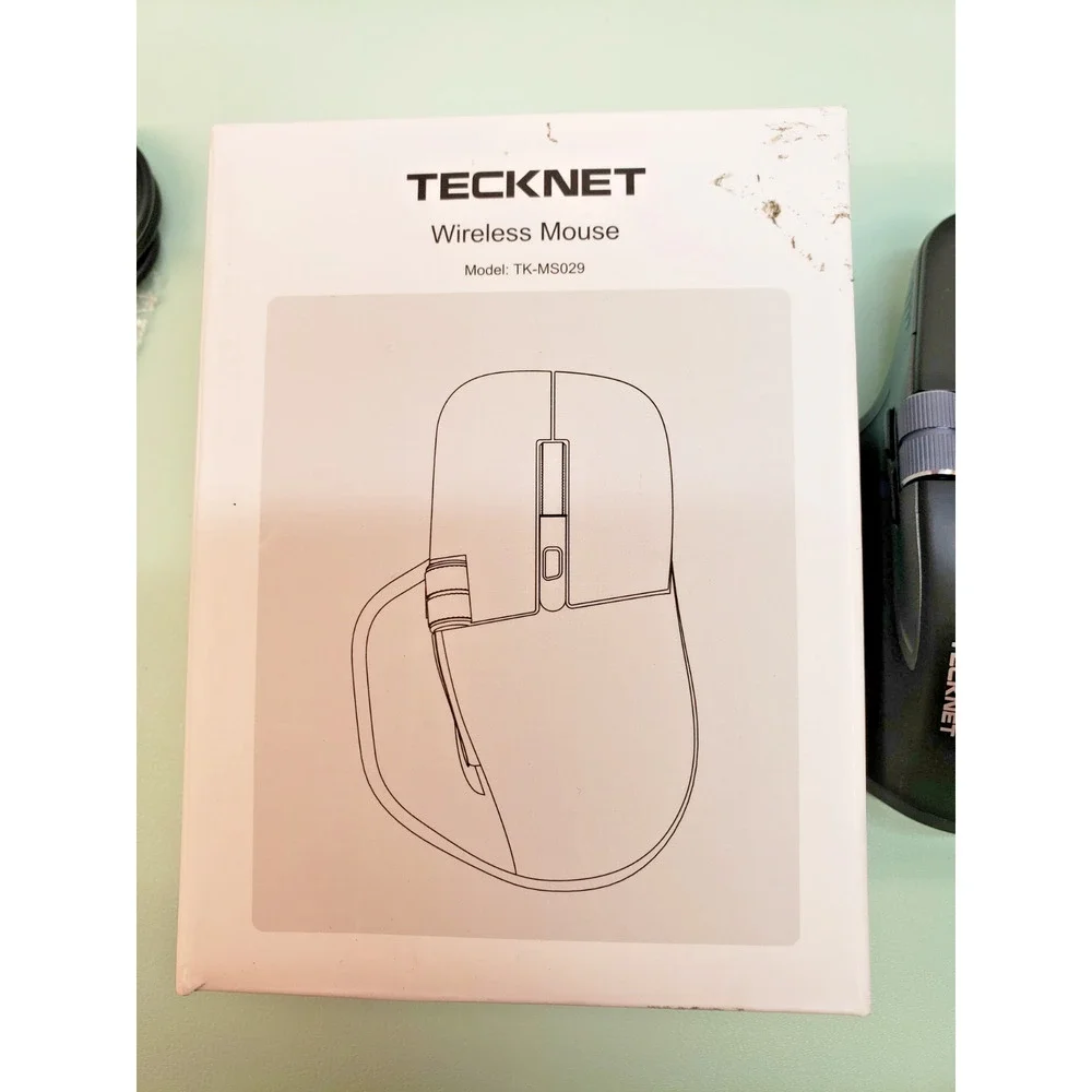 TECKNET TK-MS029 Tri-Mode Rechargeable Wireless Ergonomic Mouse (Black)